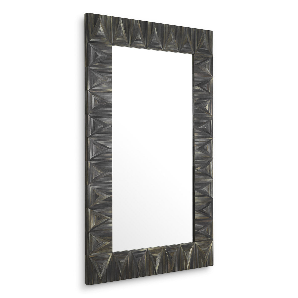 Eichholtz Mirror Belmont — Straw Marquetry Charcoal hero image (Image 1)
