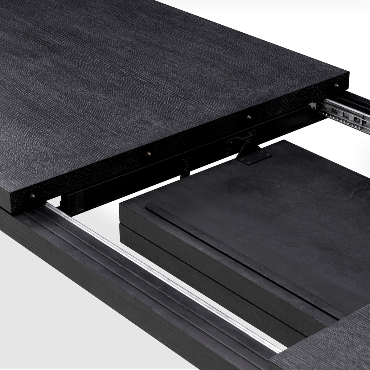 Extendable Dining Table Atelier L Charcoal grey oak veneer Tables 120388 6