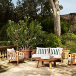 Outdoor Sofa Aruba Natural teak | sunbrella canvas 100% solution-dyed acrylic Outdoor 120407 3