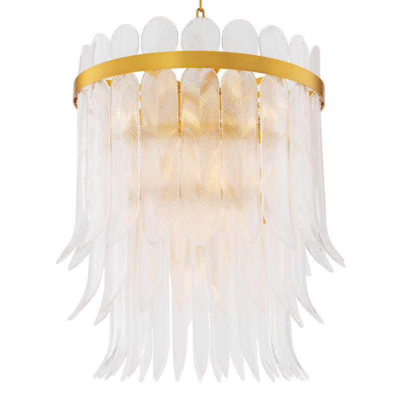 Eichholtz Chandelier Erika L — Antique Brass, Clear Glass hero image (Image 1)