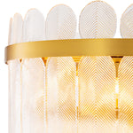 Alternate perspective of Chandelier Erika L — Antique Brass, Clear Glass finish (Image 6)