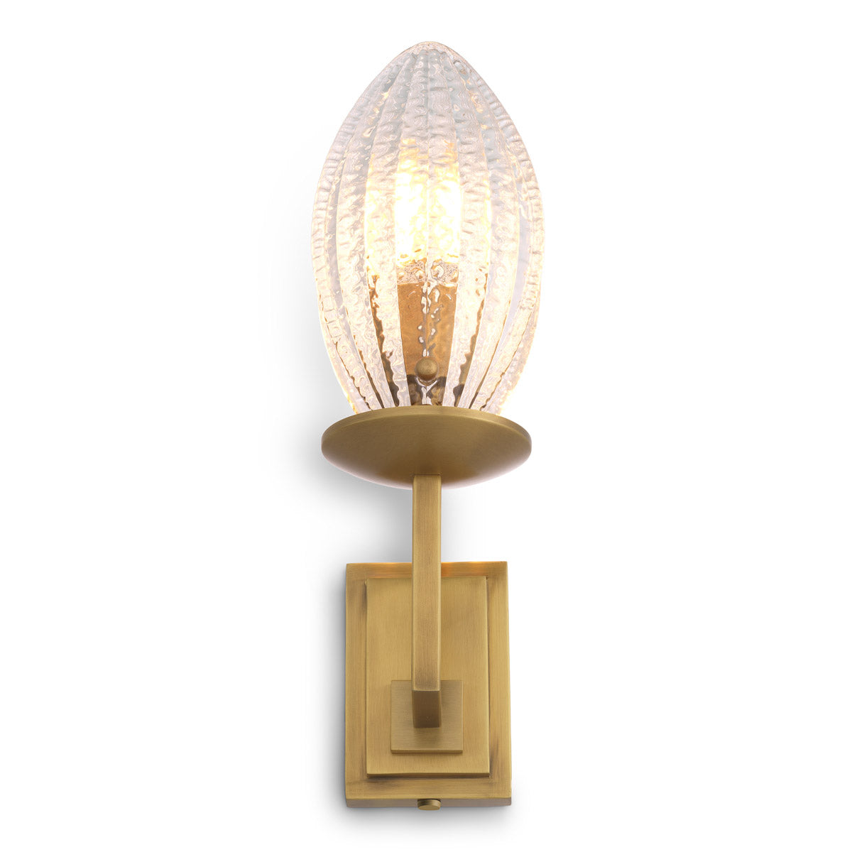Wall Lamp Persephone by Eichholtz in a styled setting — Antique Brass, Clear Glass (Image 4)