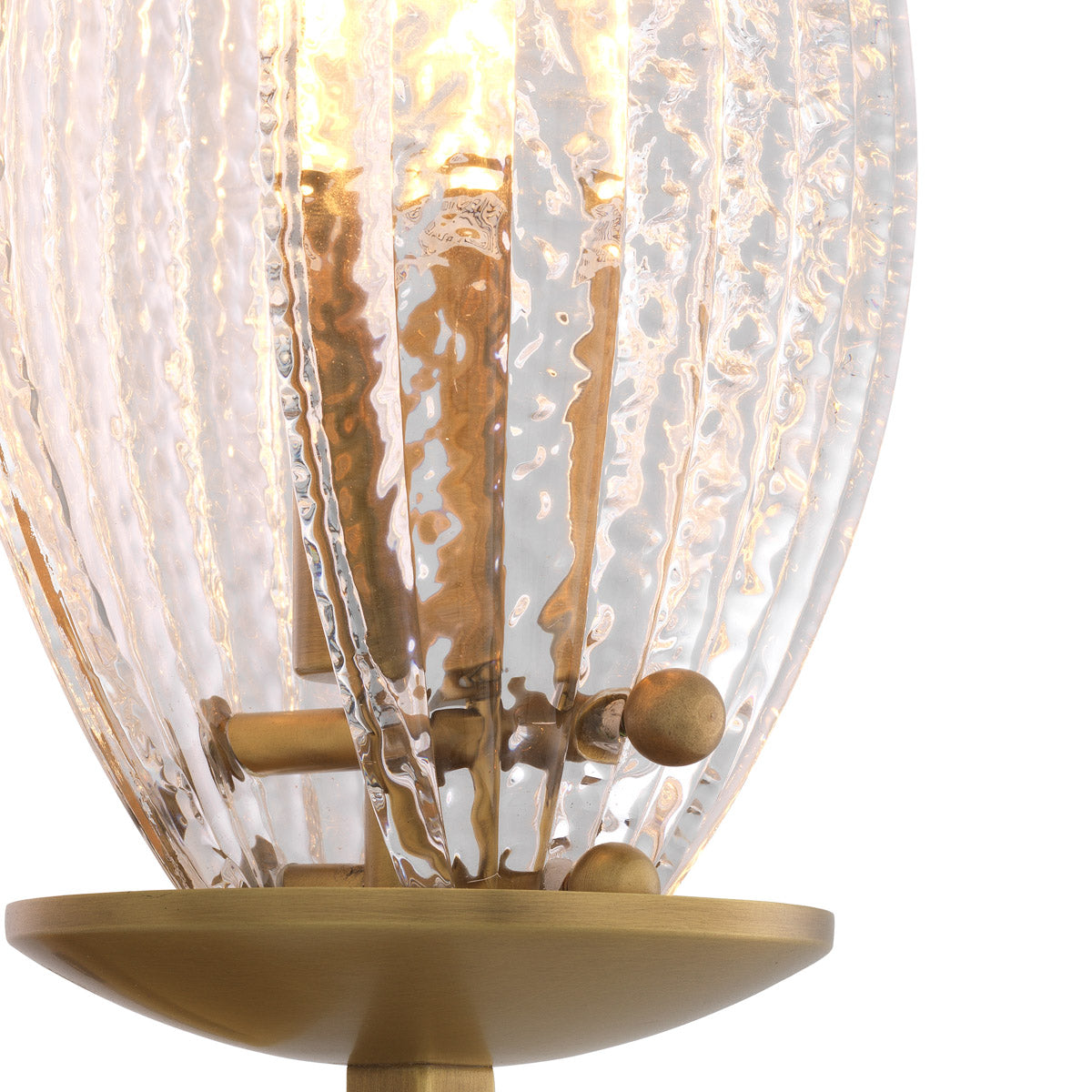 Alternate perspective of Wall Lamp Persephone — Antique Brass, Clear Glass finish (Image 6)