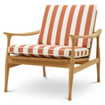 Eichholtz Outdoor Chair Manzo — Natural Teak, Florent Orange hero image (Image 1)