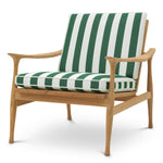 Eichholtz Outdoor Chair Manzo — Natural Teak, Florent Green hero image (Image 1)