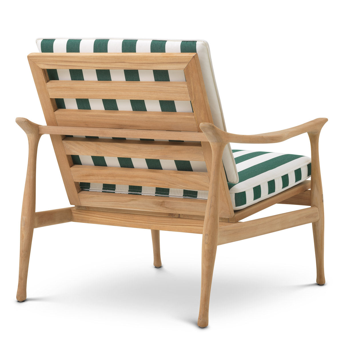 Outdoor Chair Manzo by Eichholtz in a styled setting — Natural Teak, Florent Green (Image 4)