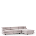 Outdoor Modular Sofa Malaga - Right by Eichholtz in a styled setting — Mauritius Light Grey (Image 4)
