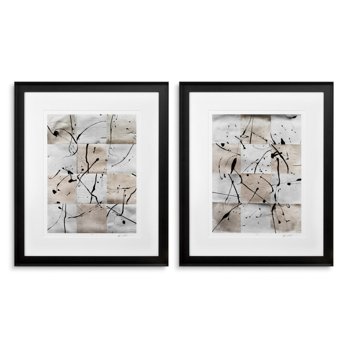 Print Ink Casting by Michael Willett set of 2 Black wooden frame | clear glass Accessories 120720 2