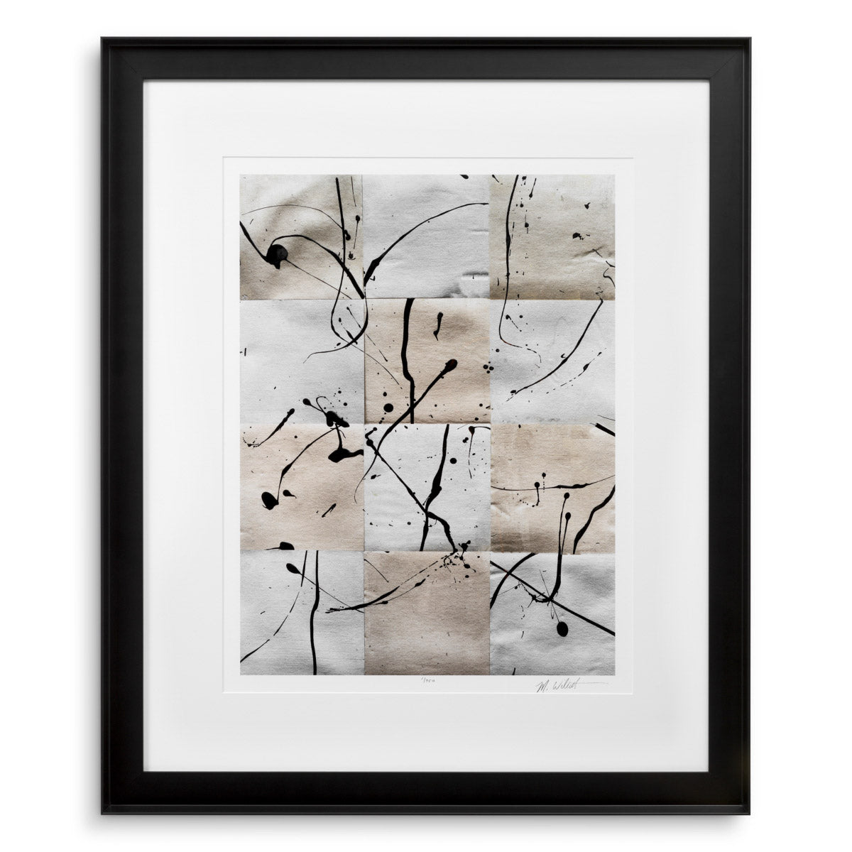 Print Ink Casting by Michael Willett set of 2 Black wooden frame | clear glass Accessories 120720 4