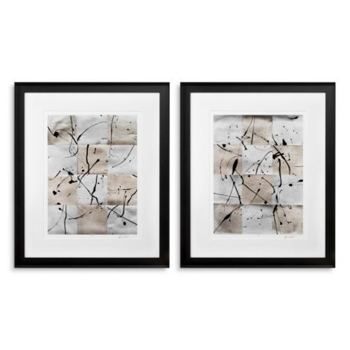 Print Ink Casting by Michael Willett set of 2 Black wooden frame | clear glass Accessories 120720 8