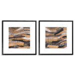 Print Metallic Undulation by June Erica Vess set 2 Black wooden frame | clear glass Accessories 120721 2