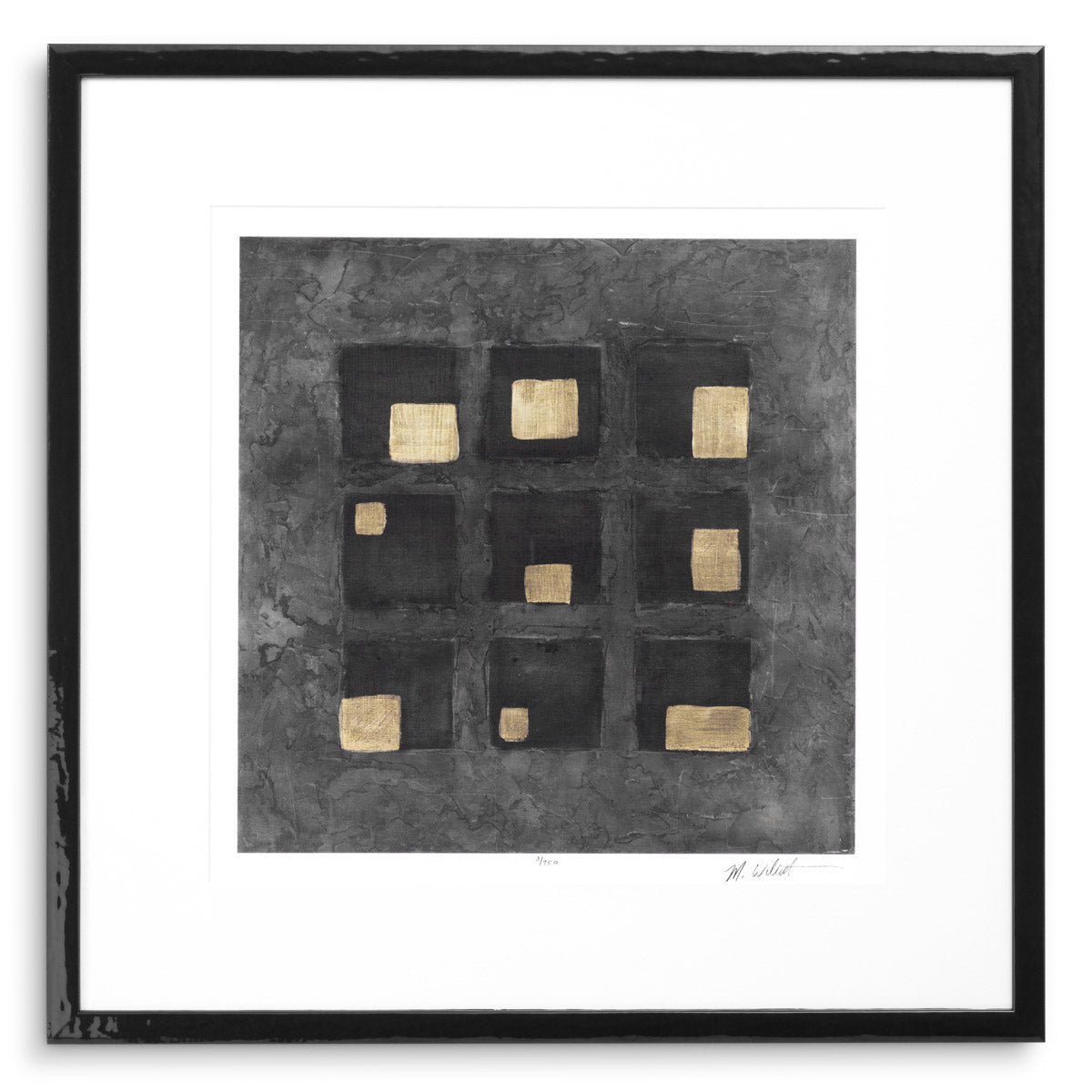 Print Black Squares by Michael Willett set of 2 Black wooden frame | clear glass Accessories 120722 4