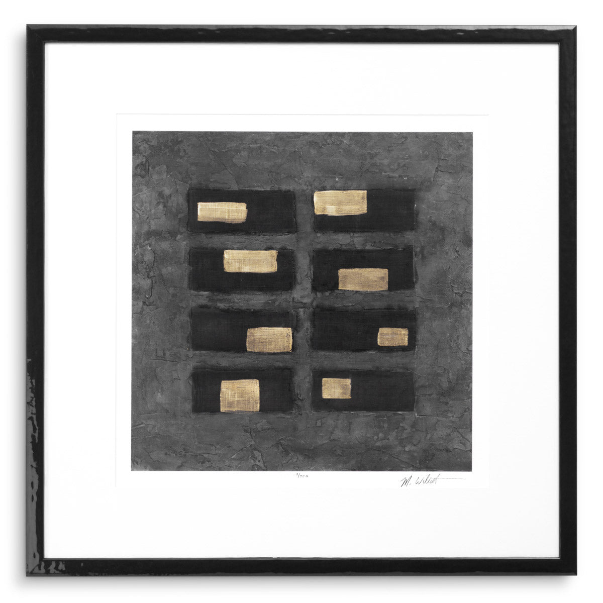 Print Black Squares by Michael Willett set of 2 Black wooden frame | clear glass Accessories 120722 5