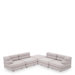 Lifestyle angle of Outdoor Modular Sofa Malaga - Middle with refined Mauritius Light Grey tones (Image 8)