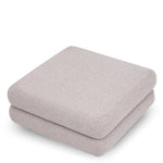 Close-up of Outdoor Modular Sofa Malaga - Ottoman highlighting Polyester and Mauritius Light Grey (Image 10)