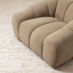 Rug Featherstone 118.11" X 157.48" by Eichholtz in a styled setting — Beige, Grey, Hand Woven, 50% Viscose, 30% Wool, 20% Cotton (Image 4)