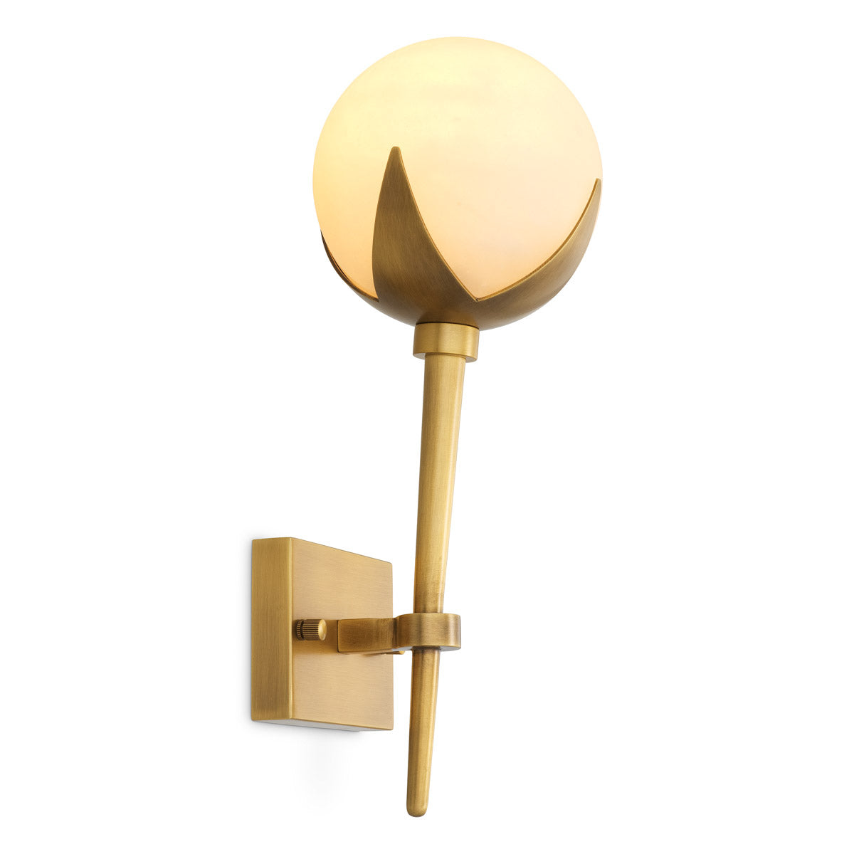 Eichholtz Wall Lamp Alesa Single — Antique Brass, Alabaster hero image (Image 1)