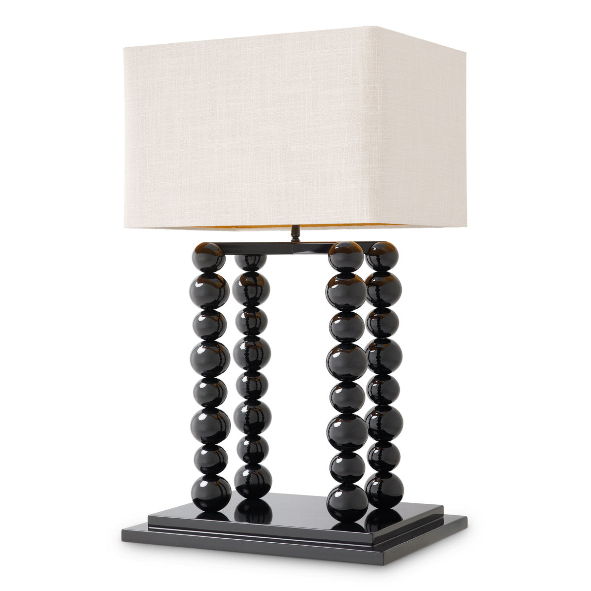 Close-up of Table Lamp Bentley highlighting premium materials and Piano Black (Image 2)