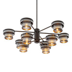 Detail shot of Chandelier Andromeda craftsmanship — Bronze, Glass accents (Image 5)