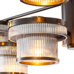 Lifestyle angle of Chandelier Andromeda with refined Bronze Highlight, Smoke Glass tones (Image 8)