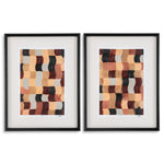 Eichholtz Prints Sun Baked Mosaïc by Grace Popp set of 2 — Black Wooden Frame, Clear Glass hero image (Image 1)