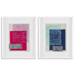 Eichholtz Prints Paper Colorfields by Michael Willett set of 2 — White Frame, Clear Glass hero image (Image 1)
