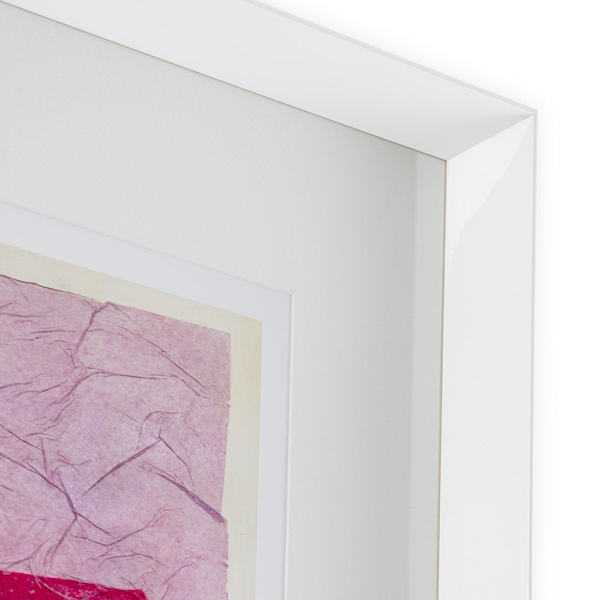 Prints Paper Colorfields by Michael Willett set of 2 by Eichholtz in a styled setting — White Frame, Clear Glass (Image 4)
