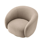 Alternate perspective of Swivel Chair Brice — Avalon Sand, Brushed Brass Swivel Base finish (Image 6)