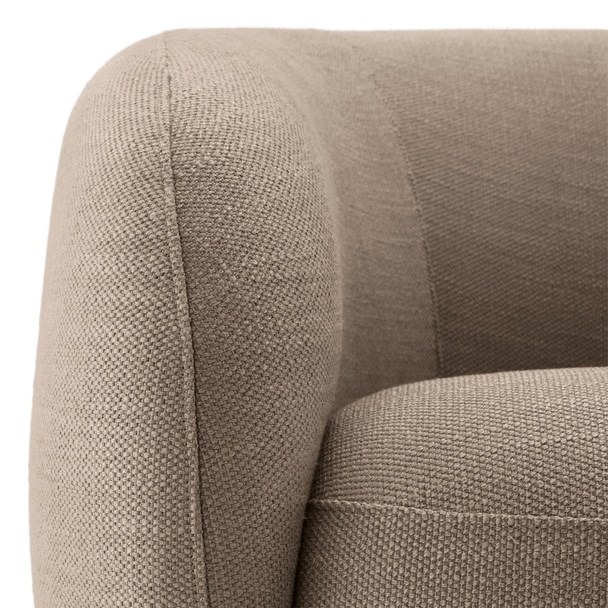 Eichholtz Swivel Chair Brice — Avalon Sand, Brushed Brass Swivel Base hero image (Image 9)