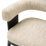 Alternate perspective of Dining Chair Dubois — Black Oak Veneer, Bouclé Sonata Cream finish (Image 6)