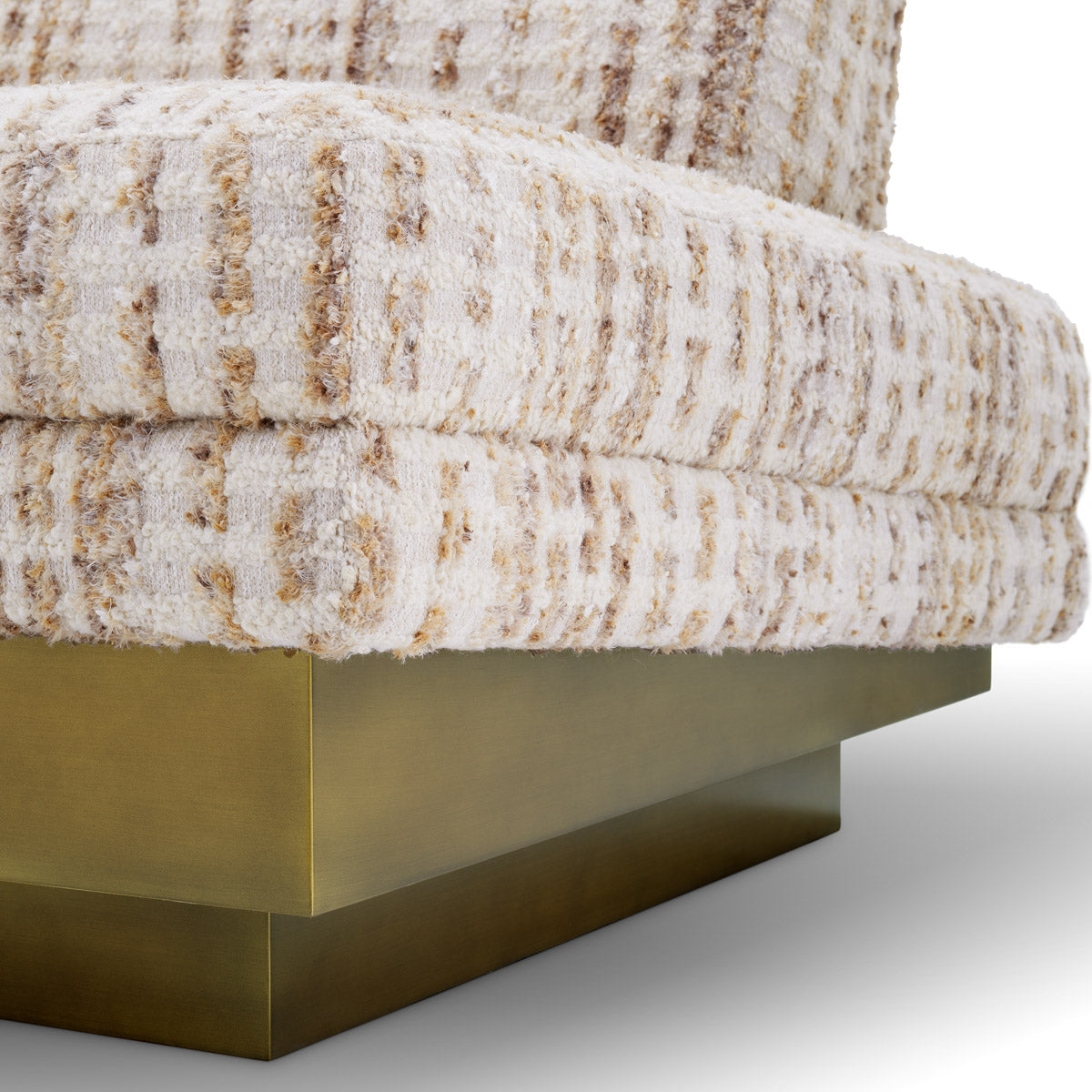 Lifestyle angle of Chair Rubina with refined Antique Brass, Dorsay Beige tones (Image 8)