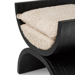 Alternate perspective of Stool Claybourne — Black Oak Veneer, Bouclé Sonata Cream finish (Image 6)