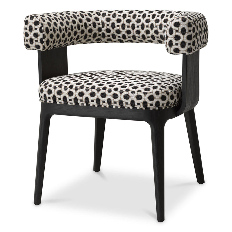 Eichholtz Dining Chair Dubois — Black Oak Veneer, Sunbeam Black hero image (Image 1)