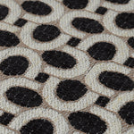 Close-up of Dining Chair Dubois highlighting Viscose, Linen, Polyester and Black Oak Veneer, Sunbeam Black (Image 2)