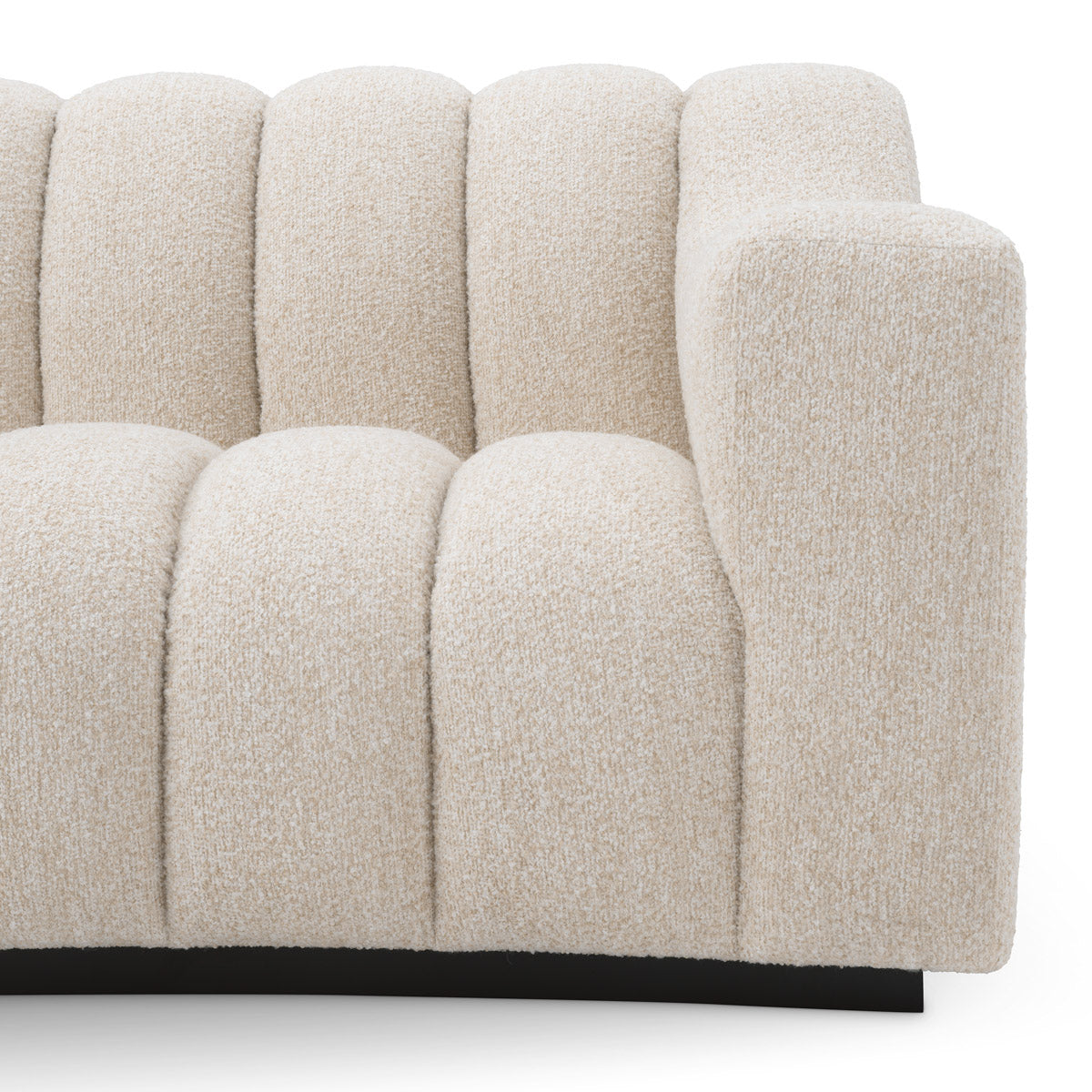 Lifestyle angle of Sofa Kelly XS with refined Kempton Beige, Black Base tones (Image 8)