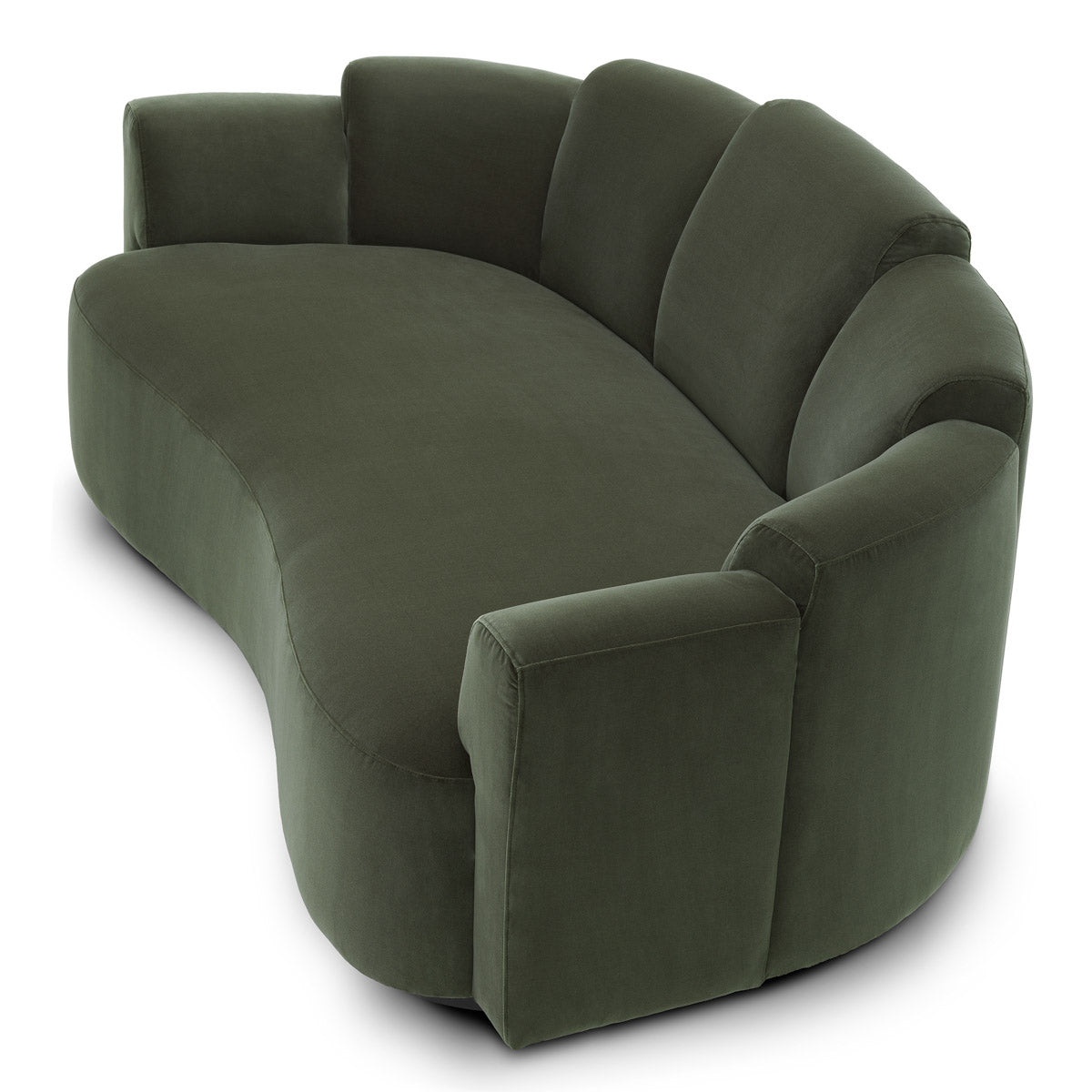 Alternate perspective of Sofa Marbella S — Torrin Green Velvet finish (Image 6)