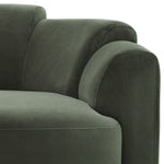 Alternate perspective of Swivel Chair Marbella — Torrin Green Velvet finish (Image 6)