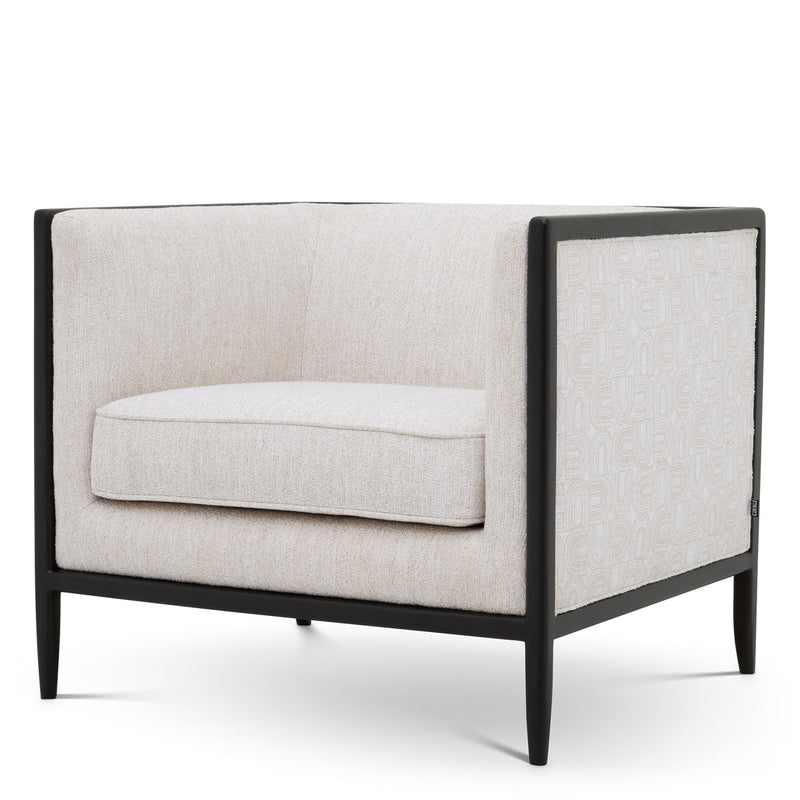Eichholtz Chair Lauriston — Black, Ardent Cream, Dravon Cream hero image (Image 1)