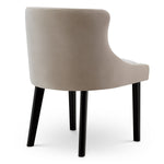 Dining Chair Chavelle by Eichholtz in a styled setting — Black, Torrin Natural Velvet (Image 4)