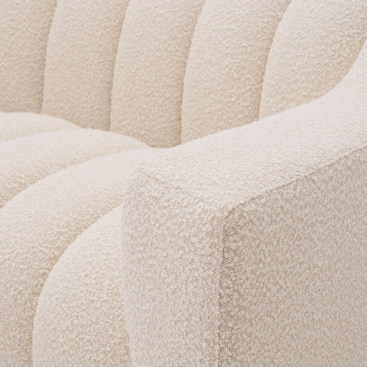 Alternate perspective of Sofa Kelly XS — Bouclé Cream, Black Base finish (Image 6)