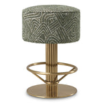 Eichholtz Counter Stool Carleton — Brushed Brass, Camari Green, Swivel Base hero image (Image 1)