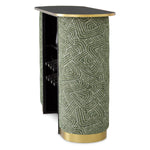 Bar Matthew by Eichholtz in a styled setting — Brushed Brass, Black Glass, Camari Green (Image 4)