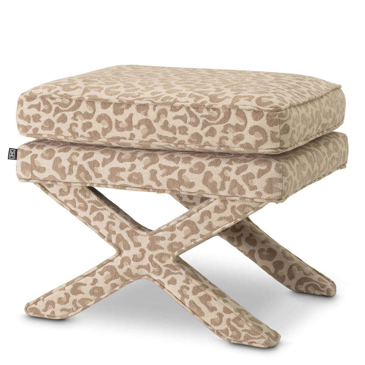 Eichholtz Stool Cordoba — Harley Leopard Beige hero image (Image 1)