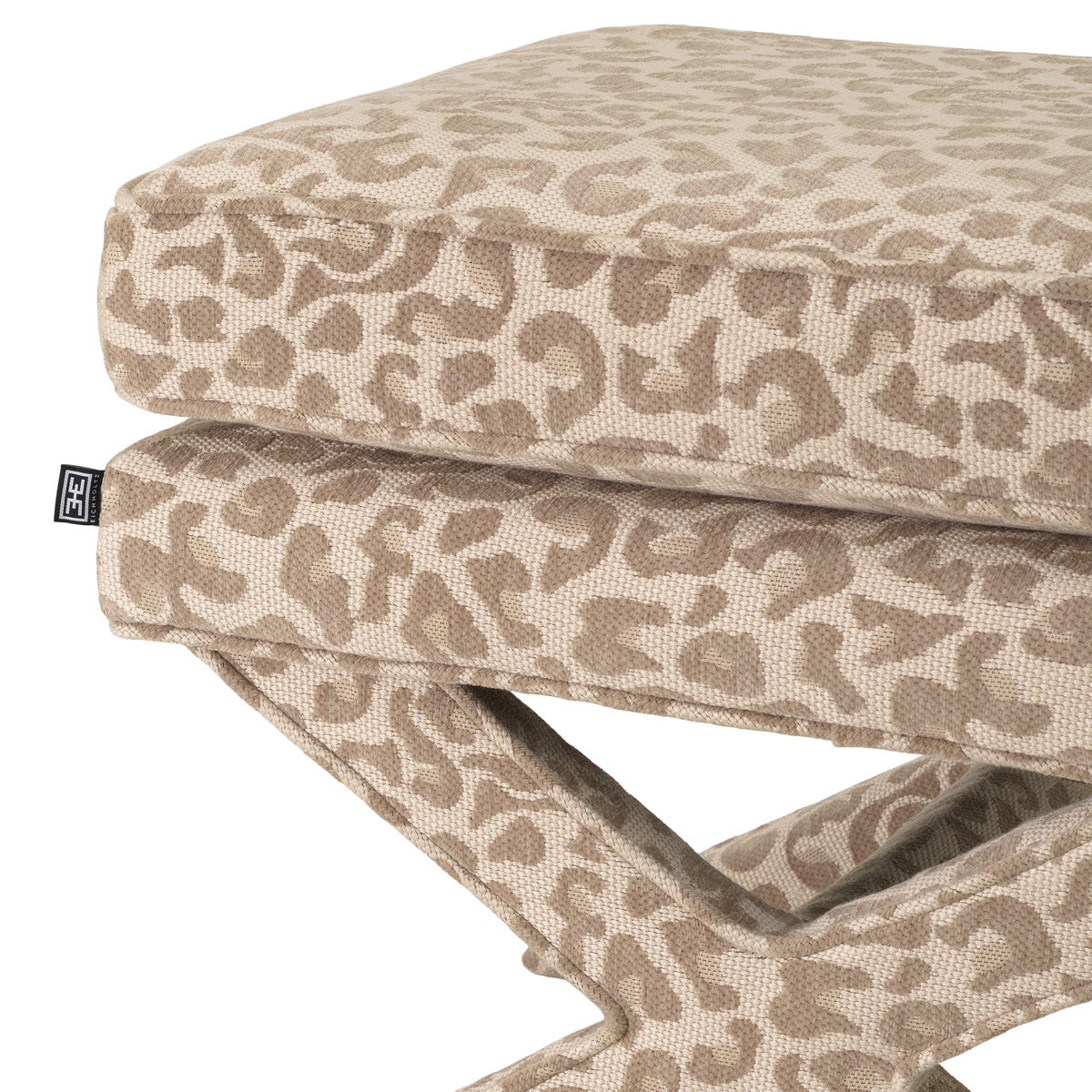 Alternate perspective of Stool Cordoba — Harley Leopard Beige finish (Image 6)