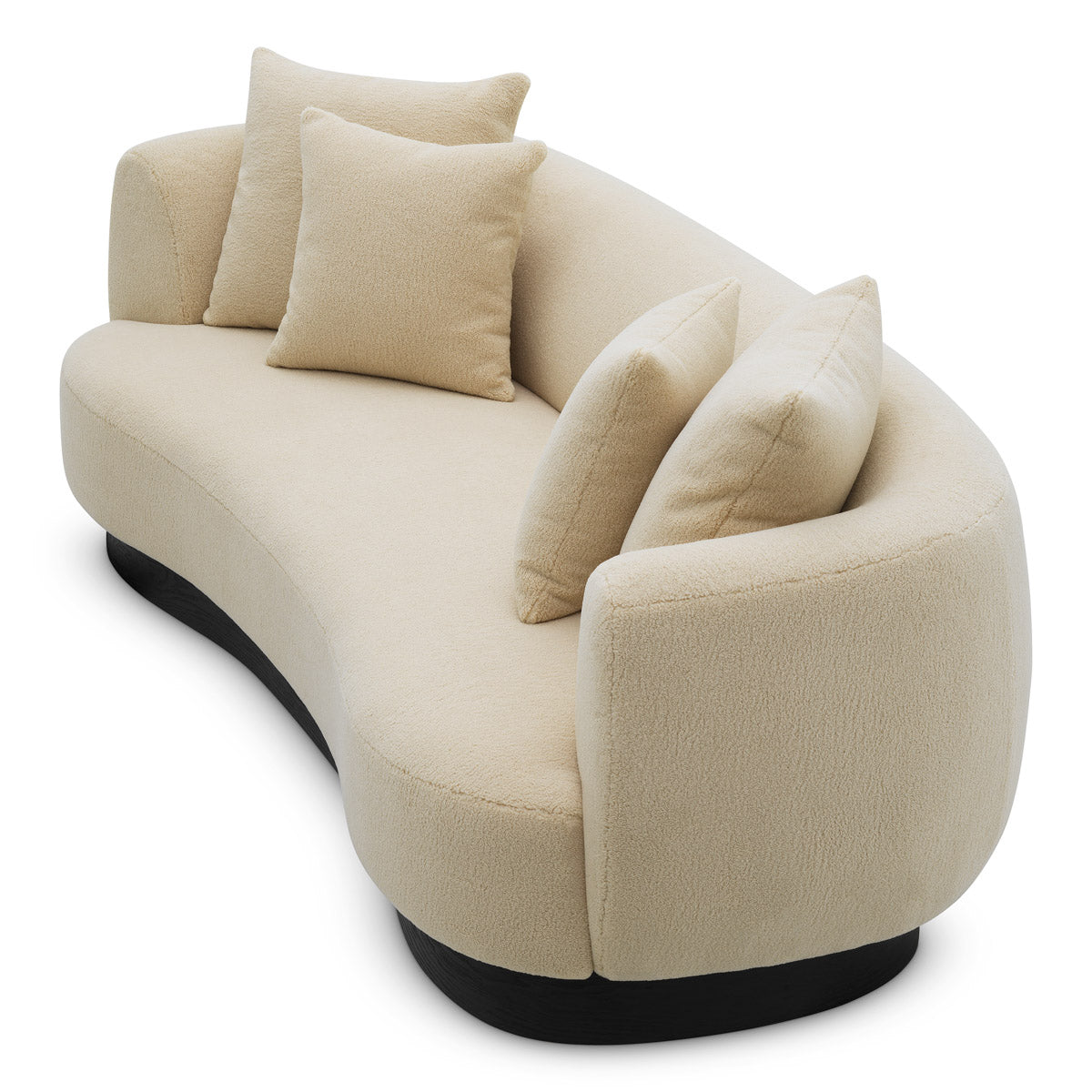 Sofa Elliston by Eichholtz in a styled setting — Withmore Cream, Black Base (Image 4)
