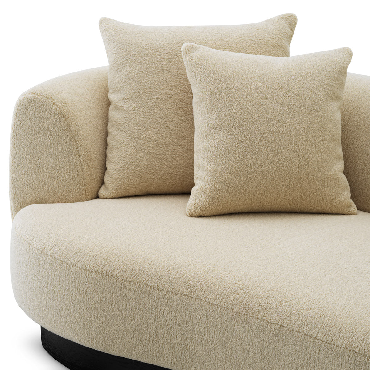 Alternate perspective of Sofa Elliston — Withmore Cream, Black Base finish (Image 6)
