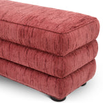 Alternate perspective of Bench Helmsley — Terren Burgundy Red finish (Image 6)