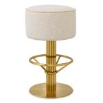Eichholtz Bar Stool Carleton — Brushed Brass, Camari Cream, Swivel Base hero image (Image 1)