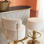 Angled view of Bar Stool Carleton with back showing proportions and detailing (Image 11)