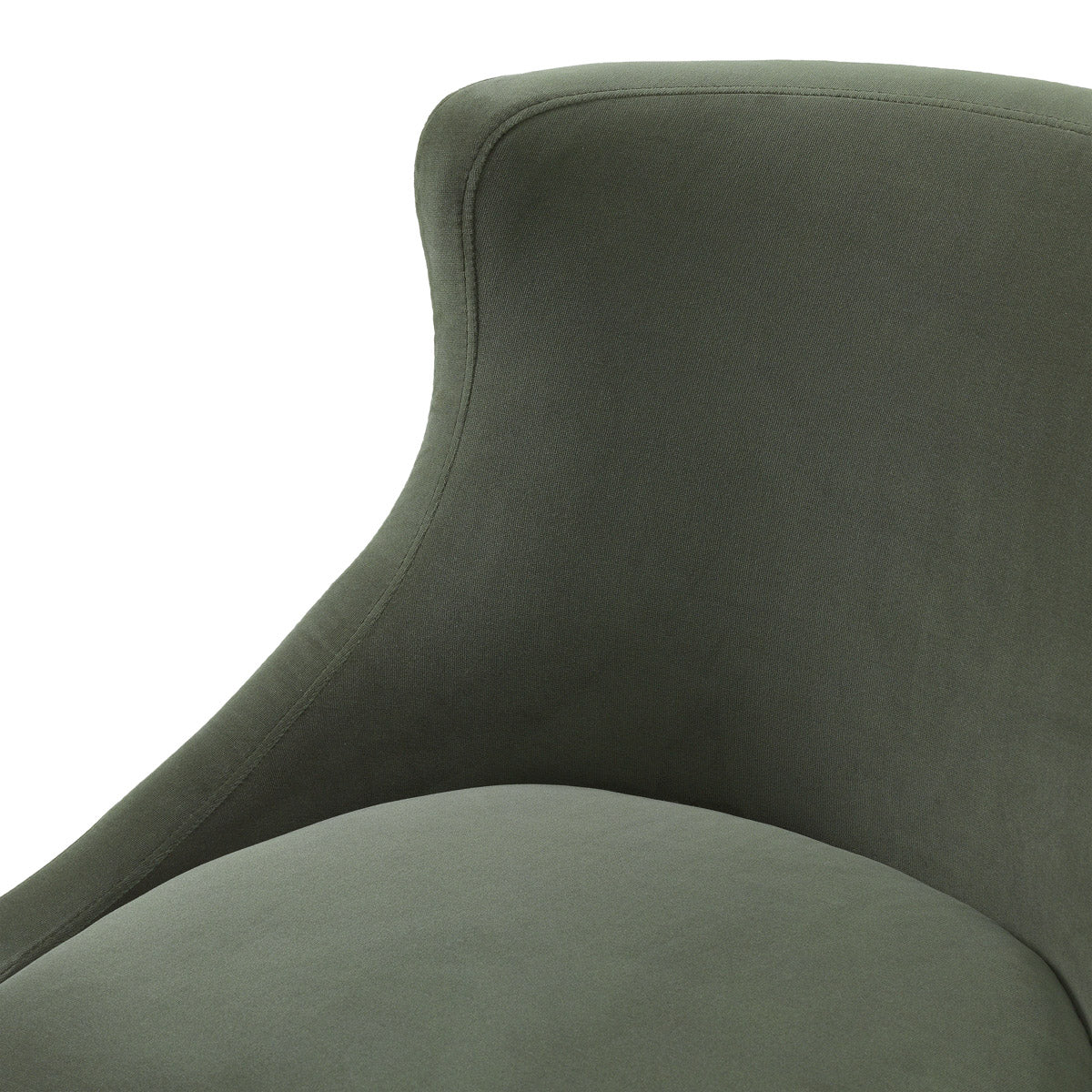 Close-up of Dining Chair Chavelle highlighting Polyester and Black, Torrin Green Velvet (Image 10)